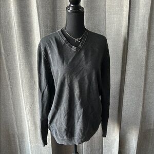 Tommy Bahama Black V-Neck Sweater with Relaxed Fit